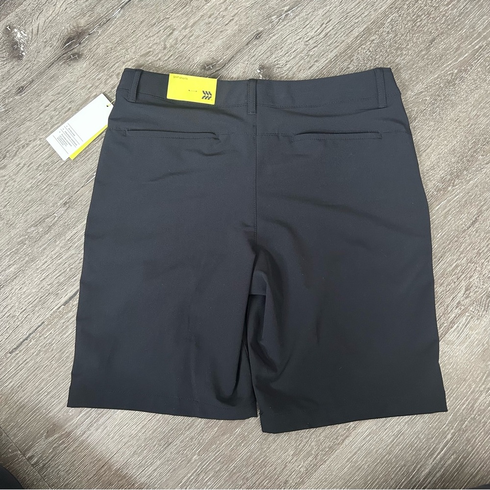 NWT Kids 14 Black UV Protection At The Knee Adjustable Waistband Golf Shorts - Picture 6 of 6